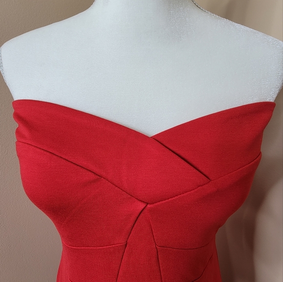 MNG by Mango Red Strapless Dress Size M - NWT - Picture 3 of 8